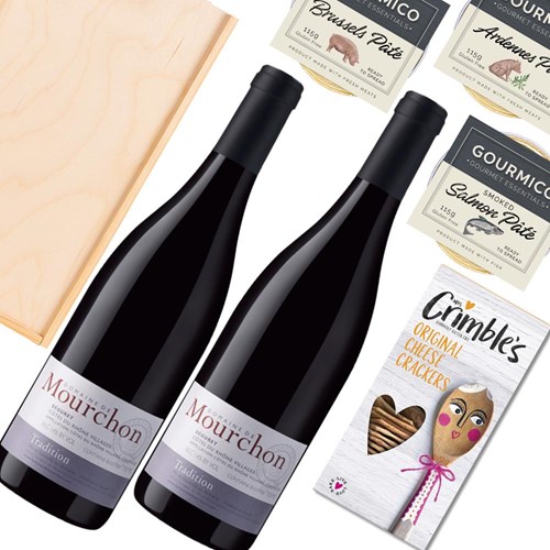 Domaine Mourchon Cotes du Rhone Tradition 75cl Red Wine And Pate Duo Gift Box